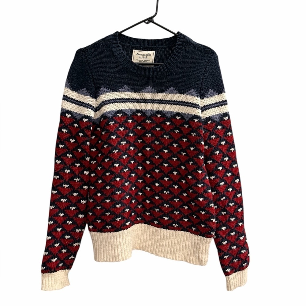 Vintage Abercrombie Fitch 90s Fair Isle Sweater Size Medium